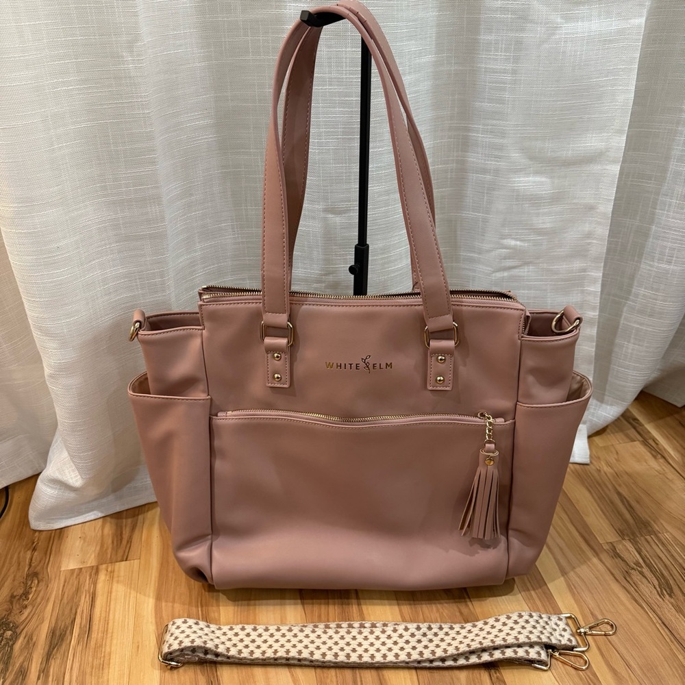 White Elm Gemini Convertible Backpack Bag Purse Tote Dusty Rose w/xtra Strap